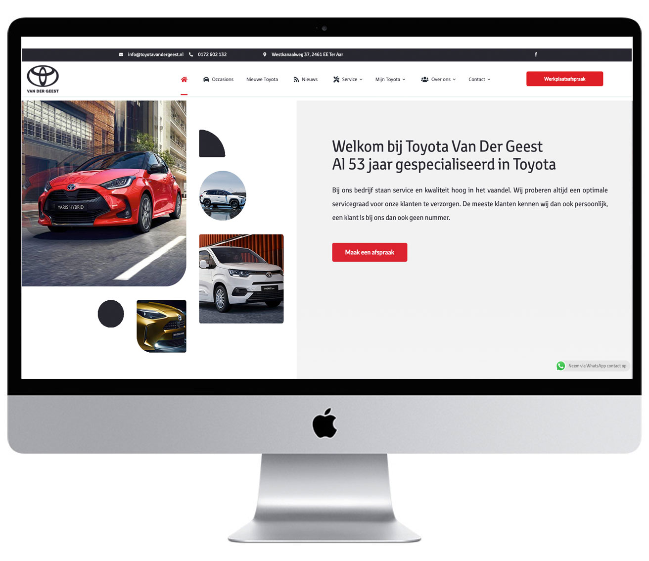 Website Toyota van der Geest