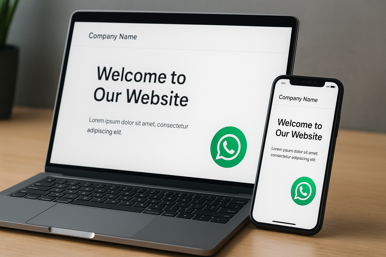 whatsApp op uw website